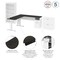 Bestar BESTAR Upstand 135W 72W L-Shaped Standing Desk with Bookcase and File Cabinet in deep grey & white 175853-000032 - alternate 5